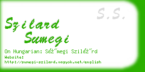 szilard sumegi business card